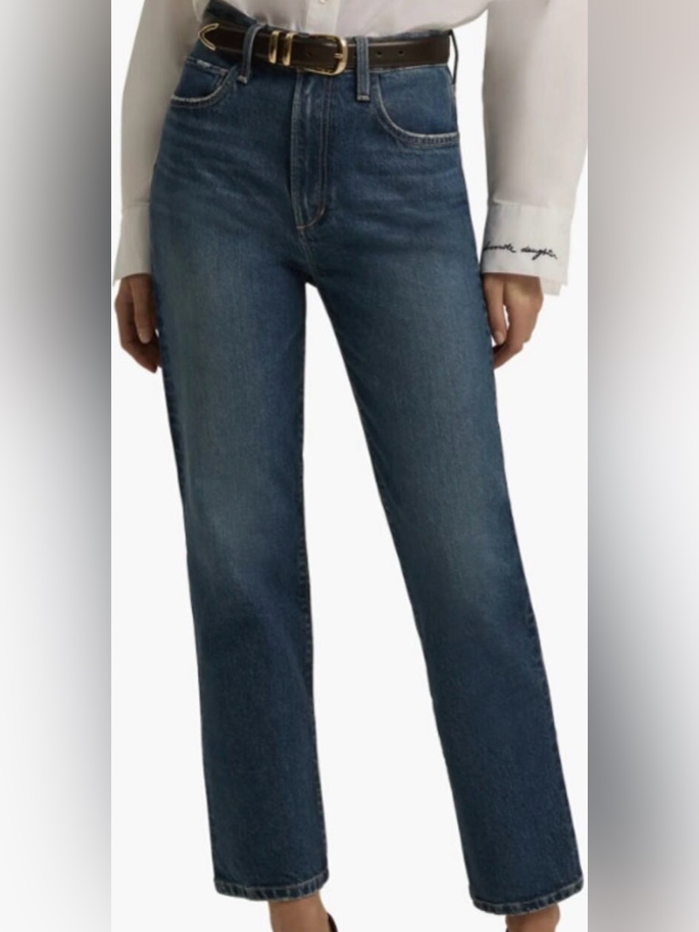 Favorite Daughter Valentina Jeans High Rise Straight Denim Cambridge 34